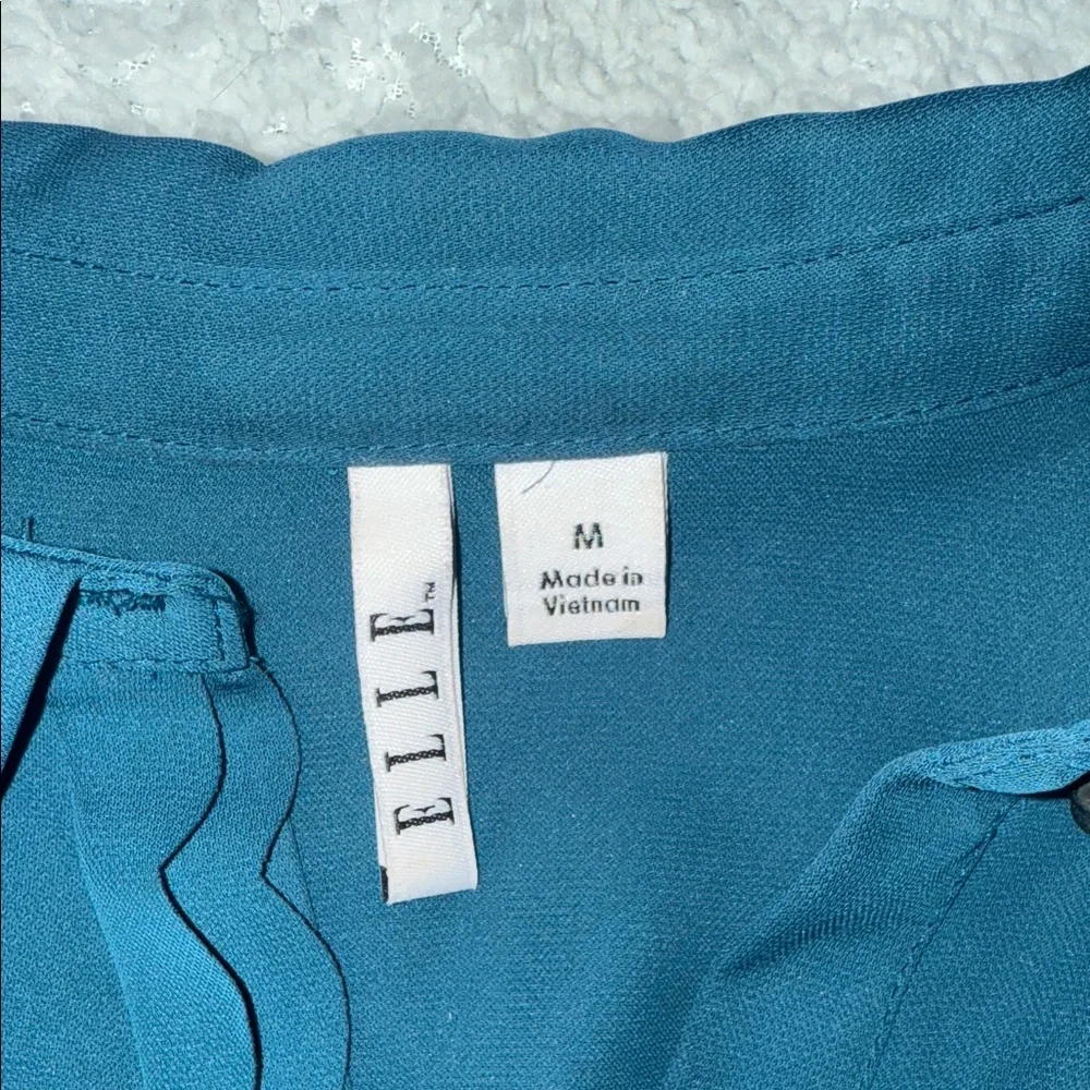 Elle Turquoise Ruffle Top - Picture 2 of 3